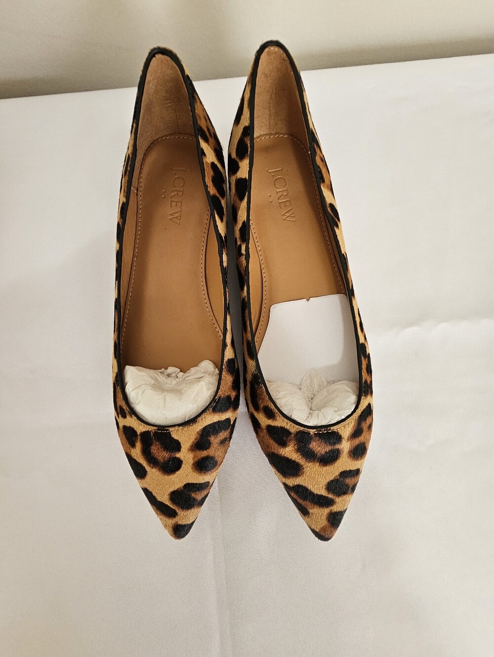 J. Crew Leopard Print Pointed Toe Flats - Brown/Black - Picture 2 of 12